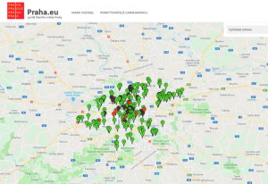Prague car sharing map