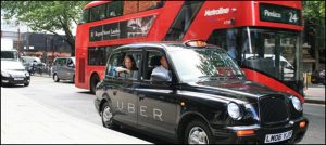 Uber cab in London