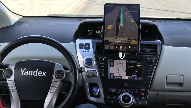 Yandex self-driving car interior